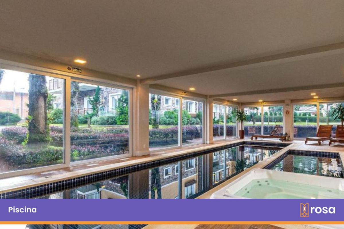 Rosa Edificio Casa De Pedra Apartment Gramado Ngoại thất bức ảnh