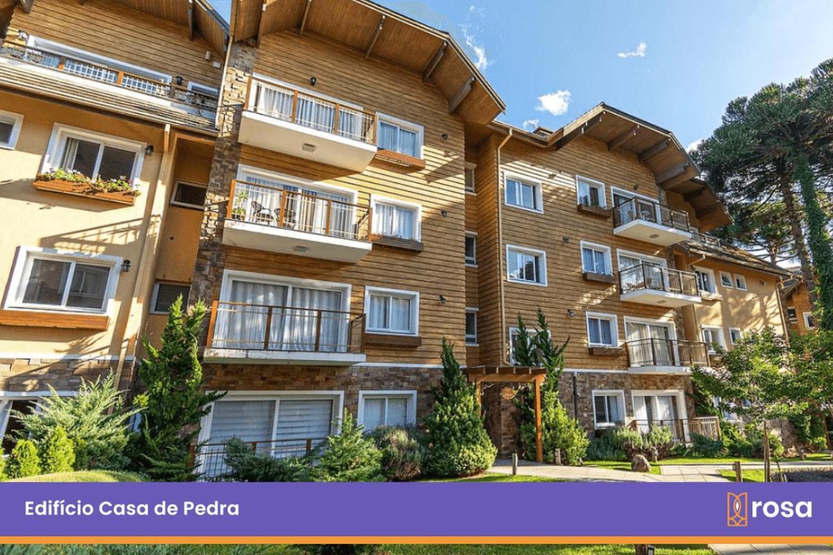 Rosa Edificio Casa De Pedra Apartment Gramado Ngoại thất bức ảnh